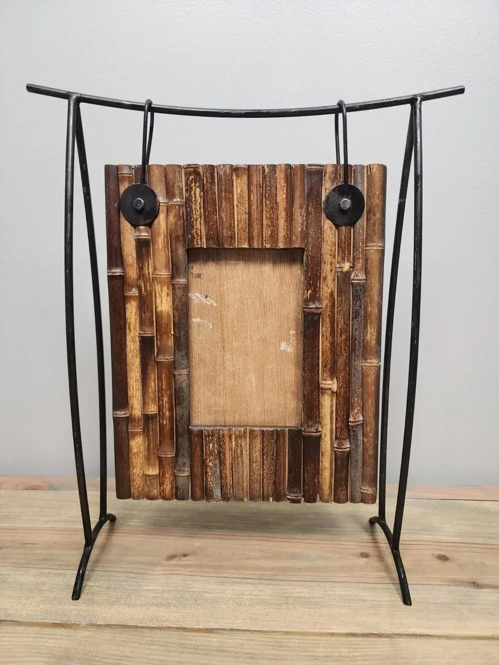 Rustic Farmhouse Bamboo Nautical Picture Frame Stand 4
